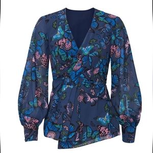 Jay Godfrey Edie Butterfly Blouse